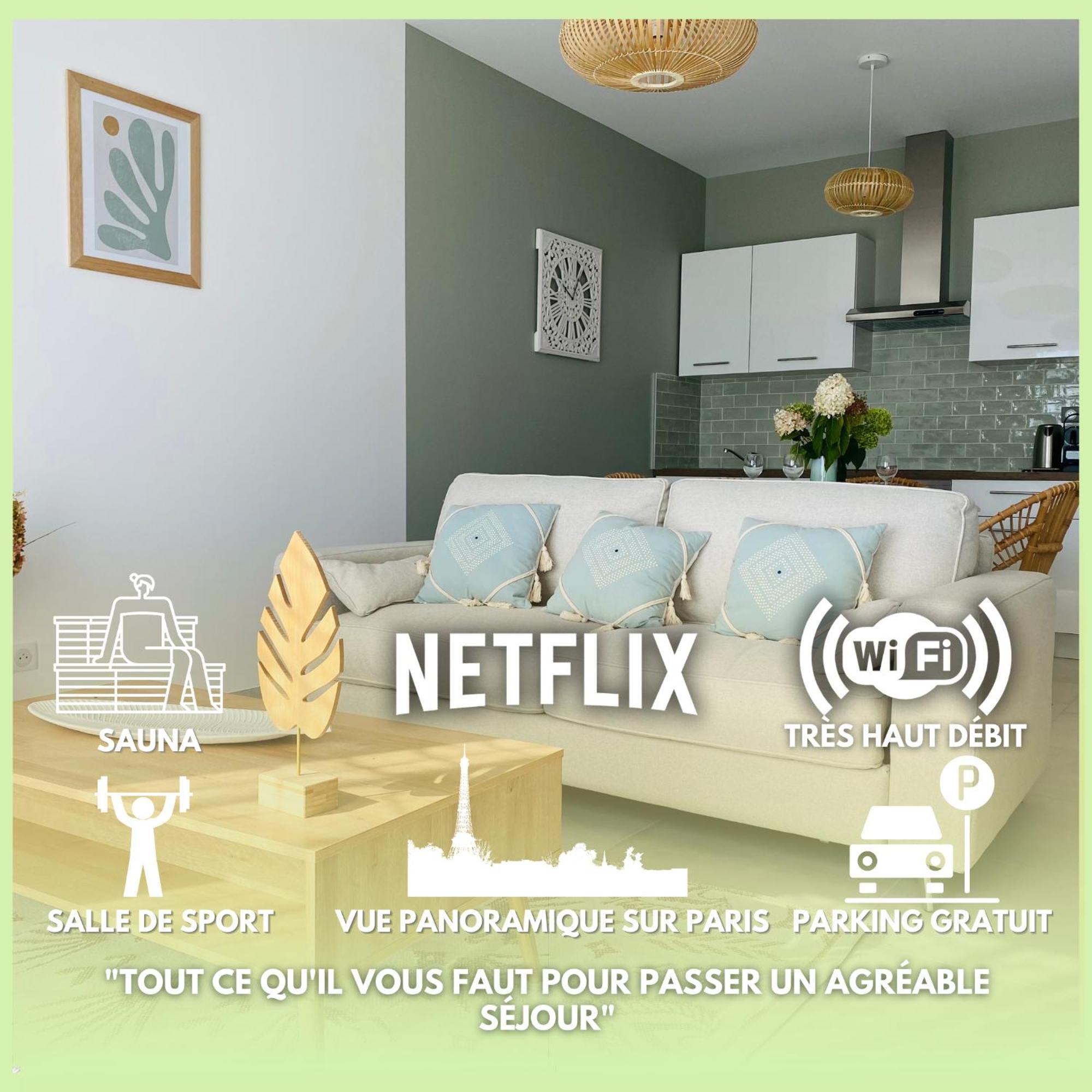 La Villa Perchee Calme, Sauna, Parking Prive Saint-Prix  Exteriér fotografie